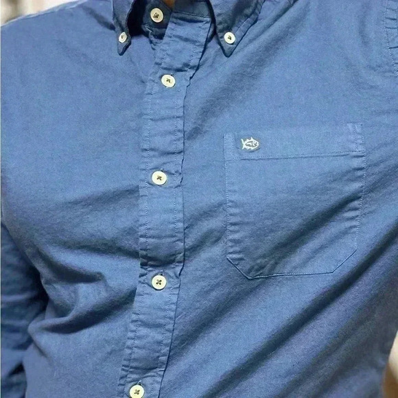 Southern Tide Classic Fit Button Down With Southern Tide Under Collar, Size Med - Picture 10 of 12
